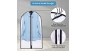 Shinngo Garment Bags for Hanging Clohthes 3 Packs Clear Suit Bag Closet Storage Garment Covers 40 Hanging Laundry Hamper with 4 Gussetes and Large Clear Window for Coats Shirts Sweaters Dresses Gowns - BH3OKMDAB