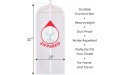 SteadMax Zippered Garment Bag Large 53 x 23 inches Dress Bag for Gowns Suits Jackets Dresses Hanging Clothing Storage Bag Water Repellent Dust Proof Clear 1 Pack - BIYOUUDVA