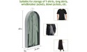 SubClap 49'' Clear Garment Bag for Hanging Clothes 4 Gussetes Suit Bag for Closet Storage Hanging Clothes Garment Cover for Coats Sweaters Shirts Dress 3 Pack Grey - BE2UOR20P