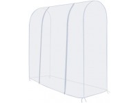 TzBBL Clothing Rack Cover Clothes Garment Rack Cover 6 Ft with 2 Durable Zippers Waterproof Cover for Clothing Hanging Rack 71" X 20" X 52" 180 X 50 X 133 cm Only Cover - B7F766V0V