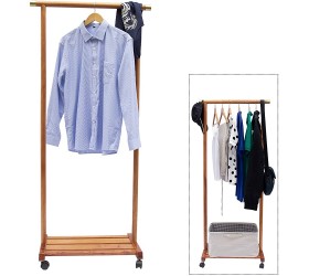 WEISBROTHER Wooden coat Rack Made of Red Wood. Durable wooden Clothes Rack Suitable for clothing. Well-painted Suit Rack can use in Sitting Room,Bedroom,office,Hotel as Hanger Tree or Floor Hanger. - BICU4Q0YX