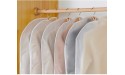 YiQiJeJe Hanging Garment Bag Set of 8,2S+2M+2L+2XL Lightweight Clear Full Zipper Suit Bags EVA Breathable Dust Cover for Closet Clothes Storage -8 Pack - BUD49KO6O