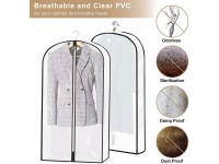 ZEALFOXE Garment Bags for Storage 40" Suit Bag for Closet Storage​ Hanging Garment Bags 2 Packs ​4" Gusseted Larger Capacity Clear Clothes Cover Clothing Bags ​for Coat Jacket Sweater Shirts - BBEO4ZROJ