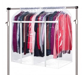 Zilink Clear Garment Bags for Storage 40 inch 2 Pack Hanging Garment Rack Cover Suit Bags Organizer Hanging Clothes Cover for Suit Coats Jackets Dress Storage - BC9KDGJTJ