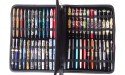 48 Fountain Pen Case PU Leather Rollerball Pen Display Holder Bag Pouch Large Capacity for your Collection Black - BI5RJ6SAJ