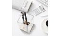 Acrylic Pencil and Pen Holder HBlife Gold Desktop Stationery Organizer Modern Design Office Desk Accessory - BBCKQBUIH
