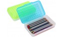 BTSKY 6 Pack Multipurpose Utility Box- Large Capacity Pencil Box with Lid Snap Closure Assorted Color Pencil Holder for Organize and Carry Pencils Watercolor Pens Stationery Office Supplies Organizer - BHBMF6JF1