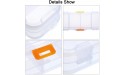 BTSKY Clear Double Deck School Pencils Box- Stationery Box Adjustable Small Pencil Case Organizer Durable Plastic Pen Holder Box with 4 compartments for Small School Supplies Organization5 Pack - B454XZ4O2
