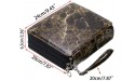 BTSKY Deluxe PU Leather Pencil Case For Colored Pencils 120 Slot Pencil Holder with Handle Strap Handy Colored Pencil Box LargeBlack Marble - B1942N8OQ