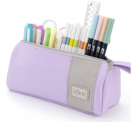 CICIMELON Pencil Case Portable Pen Pouch Aesthetic Pencil Bag Stationery Organizer for Adults Teen Girls School Office Supplies Purple - BFAVO7HKF