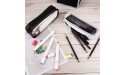 Clear PVC Zipper Pen Pencil Case，Portable Travel Toiletry Bag，Big Capacity Stationery Pencil BagBlack an&White 2Pack - B0TISNOAH
