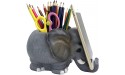 Large Capacity Elephant Desk Pen and Pencil Holder Pen Cup Holder with Phone Stand,Desk Accessories Stationery Makeup Brush Holder Vanity Desk Supplies Organizer Home Office Decor - BKDZ65MJ3