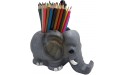 Large Capacity Elephant Desk Pen and Pencil Holder Pen Cup Holder with Phone Stand,Desk Accessories Stationery Makeup Brush Holder Vanity Desk Supplies Organizer Home Office Decor - BKDZ65MJ3