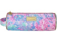 Lilly Pulitzer Pink Pencil Pouch Holder Cute Travel Bag Case with Carrying Handle and Zip Close Viva La Lilly - BGNMYX0K4