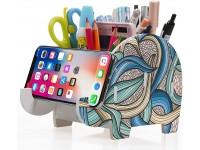 Mokani Desk Supplies Organizer Creative Elephant Pencil Holder Multifunctional Office Accessories Desk Decoration with Cell Phone Stand Tablet Desk Bracket for Smartphone and More, - B4T9NRC4A