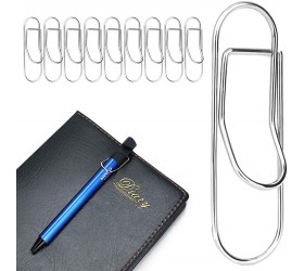 MUZHI Pen Clips Silver,Stainless Steel Pencil Holder for Notebook,Journals,Paper,Clipboard,Pictures-Fits Almost Any Pen Size 10 Pack - BSKNST8JZ