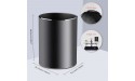 Pen Holder Metal Pencil cup Dofuhem Round Aluminum Desktop Organizer and Storage Box for Office,School,Home and Kids Non-slip silicone bottom 3.9×3.1×3.1inch Black - BYKKETRKR