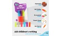 Pencil Grips Gel Pencil Cushion Grips for Adults w Arthritis Preschool & Toddlers Comfort Writing Pencil Grippers for Kids Handwriting in Blue Pink Green Purple Orange Grey 6 Pack- by Enday - BDVAWACF6