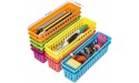 Prextex Classroom Pencil Organizer Pencil Basket or Crayon Basket Variety Colors 12 pack - BZV9BP8RR
