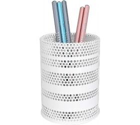 Produco Pen Holder for Desk Metal Mesh Pencil Holder Cup Organizer Office Stationery Caddy Stand Makeup Brush Holder White Mid - BS4I4A2SA