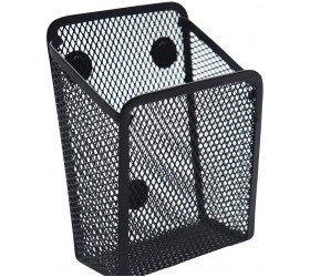 Snow Cooler Magnetic Pencil Holder -Black Generous Compartments Magnetic Storage Basket Organizer Extra Strong Magnets Perfect Mesh Pen Holder to Hold Whiteboard Locker Accessories - B79W1FG62