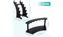 Teling Plastic Pen Holder Stand 6-Slot 2 Kinds Vertical and Horizontal Pen Display Stand Rack Eyebrow Pen Stand Makeup Brush Rack Organizer for School Office Home Store Black - BTMA3AWB4