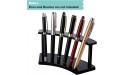 Tinlade 2 Pieces Plastic Pen Holder Stand Pen Display Stand Rack 6-Slot Pen Makeup Brush Rack Organizer Eyebrow Pen Stand for School Office Home Store Clear and Black - BI38OGVEF