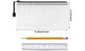 Umriox Clear Pencil Pouch 9.2 x 4.7 in Black 20 Packs Pencil Bags with Zipper Bulk Mesh Zipper Pouch for Bill School Stationary Cosmetics Travel Storage - BHPDPY2ZL