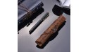 Vintage Handmade Leather Single Pen Case Holder Cowhide Fountain Pen Sleeve Roll Wrap Pen Pouch Brown Carved - BMQ12U5DO