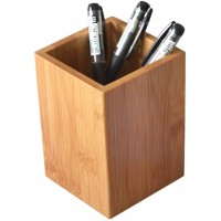 YOSCO Bamboo Wood Desk Pen Pencil Holder Stand Multi Purpose Use Pencil Cup Pot Desk Organizer - BLDHDH8ME