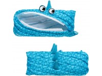ZIPIT Dinosaur Pencil Case for Boys Holds Up to 30 Pens Machine Washable Made of One Long Zipper! Dino Blue - BN7WBWRP4