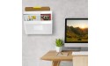Acrimet 2 Pockets Wall Mount File Holder Organizer Letter Size White Color Hangers Included - BSVH0IQ42