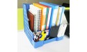 easygood Desktop File Organizer 4 compartment with Pen Holder Easygood Blue 12.6x12x12.1 YY6928 - BFYZNCZBE