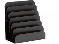 Mind Reader Vertical Desk File Organizer 6 Slots Black - BYNZX7668