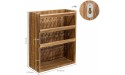 MyGift Rustic Burnt Wood and Metal Wall Mounted 3-Slot Document Mail File Folder and Magazine Holder Organizer Rack - B1VDD16H5