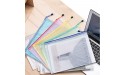 Toplive Plastic Mesh Zipper Pouch 15 Packs A4 A5 A6 Size,5 Colors Waterproof Mesh Bag Document Bag File Folder for School Office Supplies - B21LCOSOH