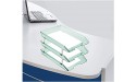 Acrimet Facility 3 Tier Letter Tray Front Load Plastic Desktop File Organizer Clear Green Color - B0CJVZLL6