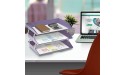 Acrimet Facility 3 Tier Letter Tray Side Load Plastic Desktop File Organizer Solid Purple Color - BTV1H5SQ2