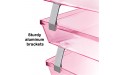 Acrimet Facility 4 Tier Letter Tray Side Load Plastic Desktop File Organizer Clear Pink Color - B00QYA803