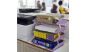 Acrimet Facility 4 Tier Letter Tray Side Load Plastic Desktop File Organizer Solid Purple Color - BHPZQPTEN