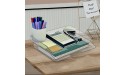 Acrimet Stackable Letter Tray 2 Tier Side Load Plastic Desktop File Organizer Clear Crystal Color - BEEJ3N3MJ