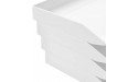 Acrimet Stackable Letter Tray 2 Tier Side Load Plastic Desktop File Organizer White Color - BZRM17XPA