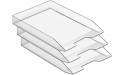 Acrimet Stackable Letter Tray Front Load Plastic Desktop File Organizer Clear Crystal Color 1 Unit - BDV46I4HZ