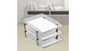 Acrimet Traditional Letter Tray 3 Tier Front Load Plastic Desktop File Organizer Clear Crystal Color - B8I8S8N49