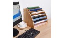 Bamboo Desk File Organizer Tray 6 Slots Office Paper Sorter Large Document Storage Rack DIY Compartments Mail Letter Magazine Folder Holder - BXHSUSLBV