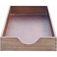 Carver Hardwood Stackable Desk Tray Legal Size 16.25 x 11 x 2.75 Inches Walnut Finish CW07222 - B4VIIT5DS