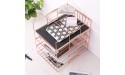 Hosaken Paper Tray 4 Tier Stackable File Tray Decorative Desk File Organizer Rack for Office Supplies and Accessories 0.16Inch Thick Frame Rose Gold - BPSHPGLEJ