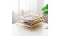 Jolitac Rose Gold 4-Tier Stackable Paper Tray Desk Organizer Workspace Decorative Stacking Rack Supplies Holder Metal Letter Trays for File Documents in Home & Office Gold - BBS8JEZW6