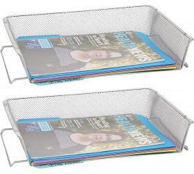 Mind Reader Stackable Metal Mesh File Tray 2-Pack Silver - BW9SGV9PX