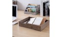 MyGift Distressed Finish Brown Vintage Wood Office Desktop Paper File Folder Magazine Holder Tray - B310NEQ6E